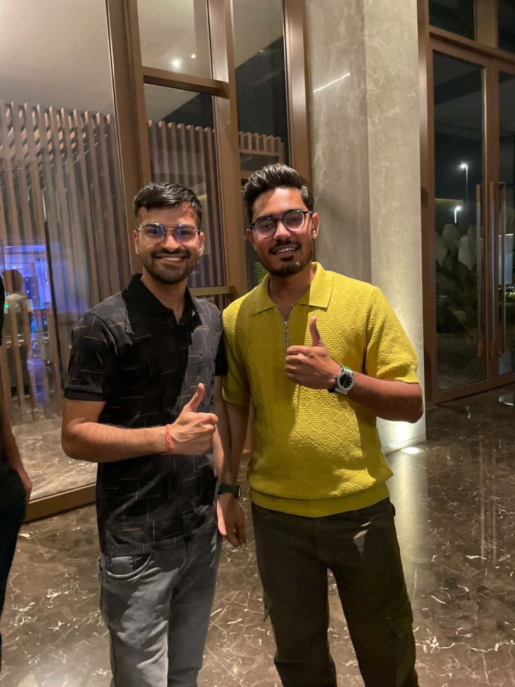 Gaurav Sir with a creator in a conference venue