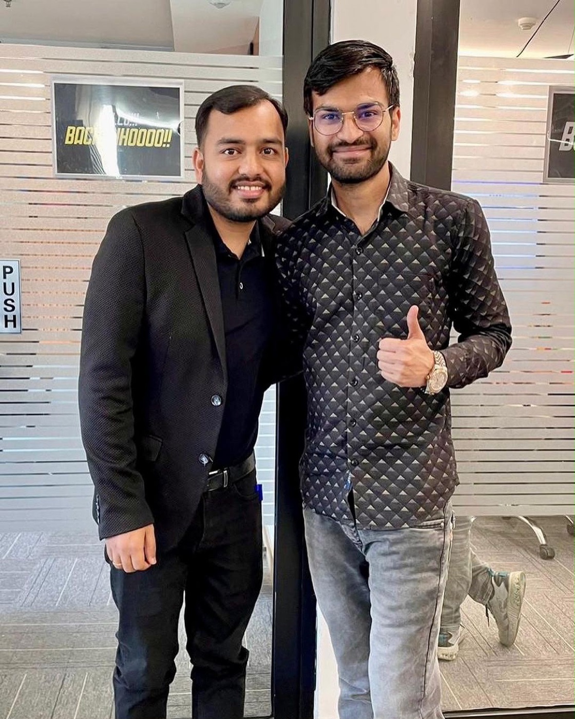 Gaurav Sir with a creator in an office studio